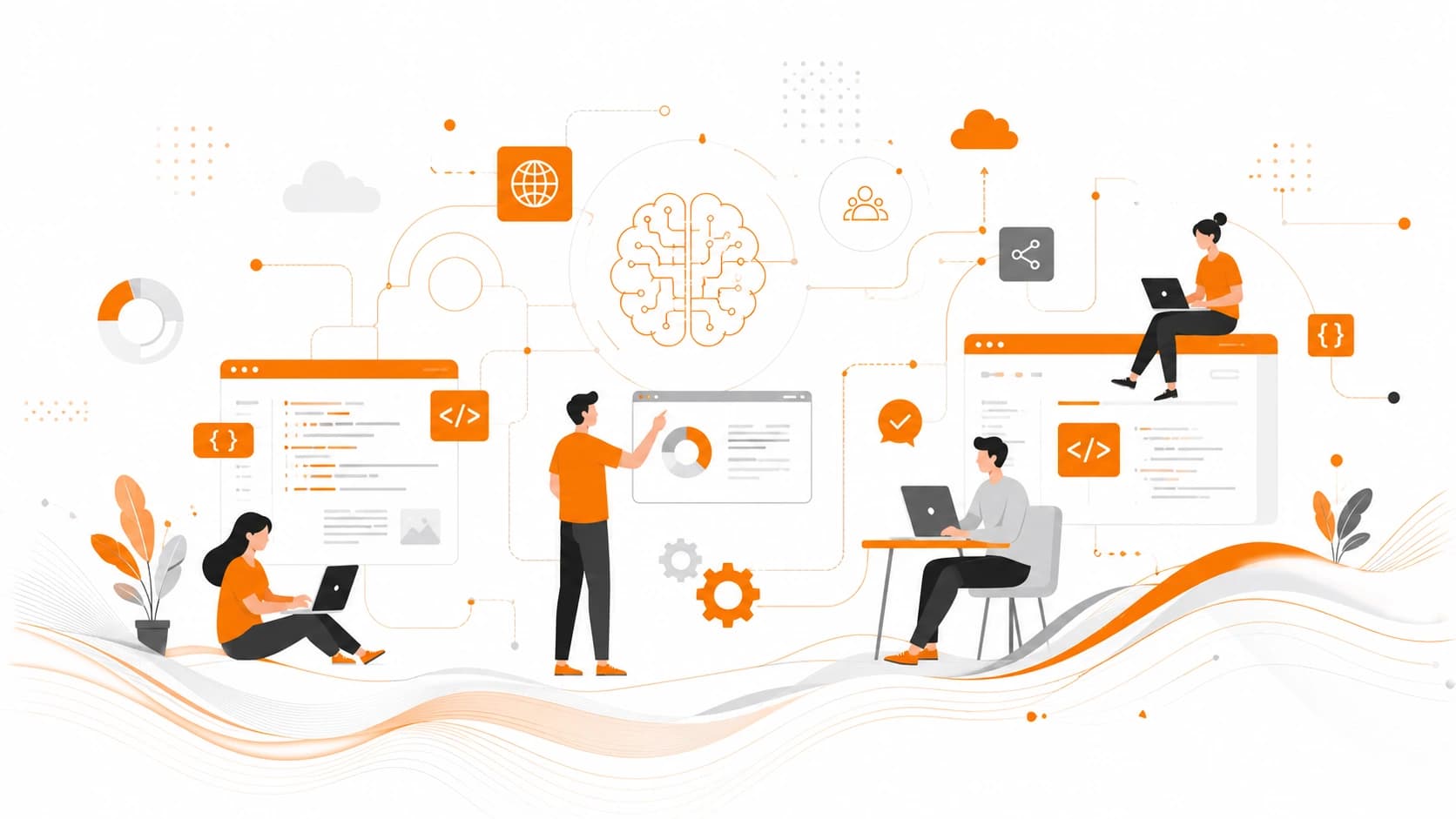 Abstract Technoworkz software engineering system with graphite structure and orange engineered pathways