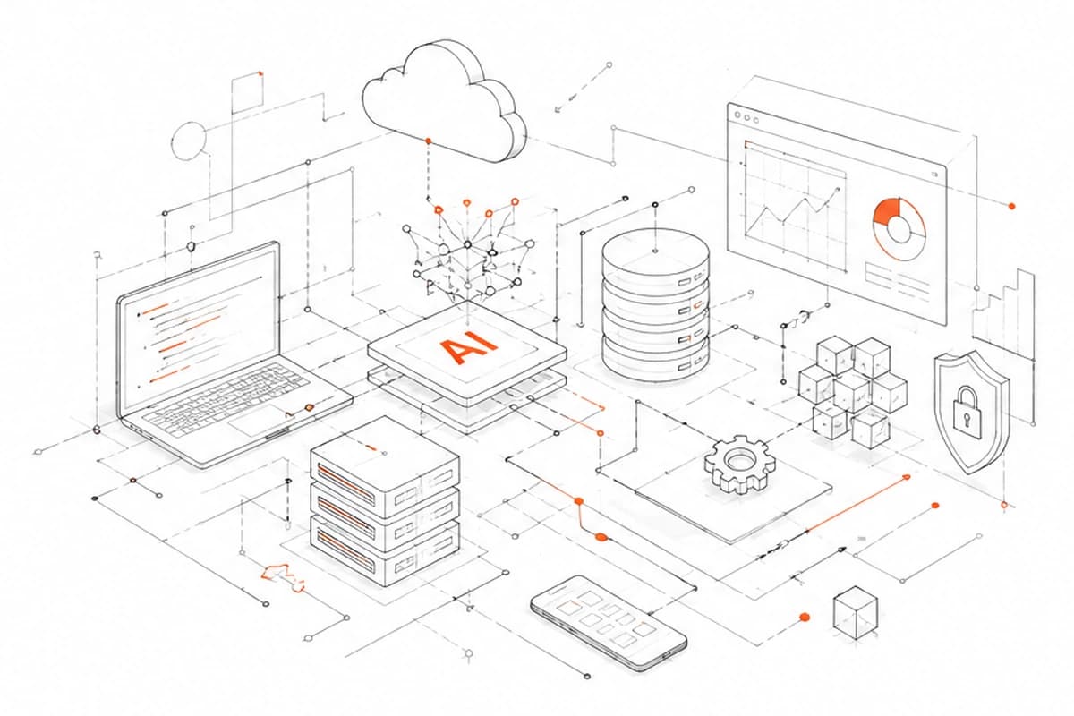 Enterprise technology systems illustration