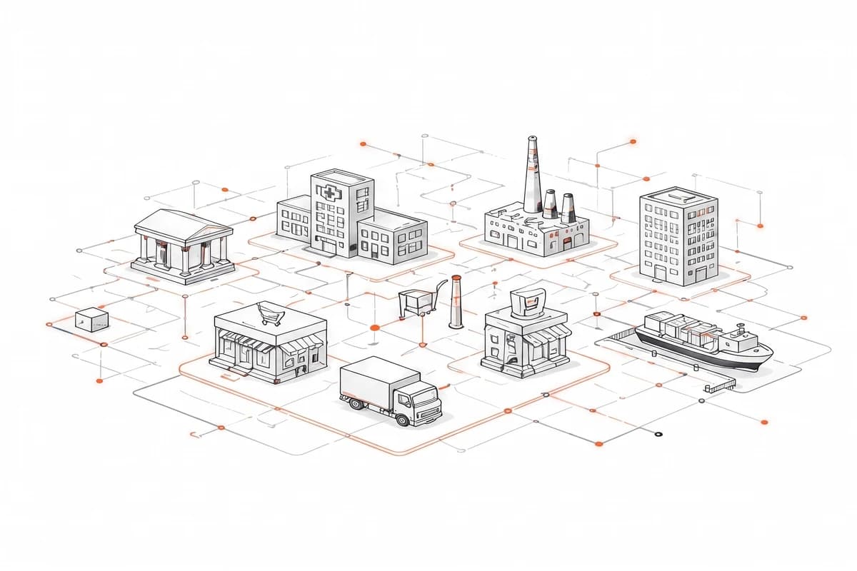 Technology systems engineered across industries illustration
